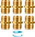 Garden Hose Fittings Connectors Adapter Solid Brass Repair male to male double male faucet leader coupler dual water hose connector(3/4" GHT Doubl...