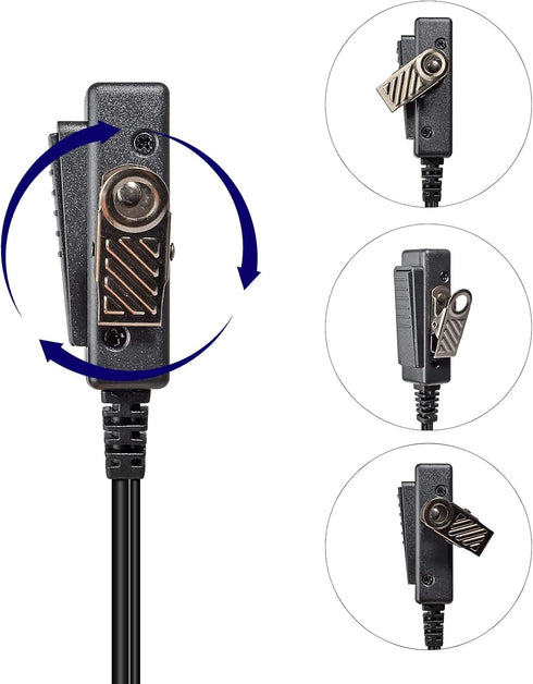 Walkie-Talkie Headset, G Shape Earpiece with PTT and Mic for BaoFeng UV-5R 5RA 5RB 5RC 5RD 5RE 5REPLUS 3R+ Kenwood Retevis Two Way Radio Accessori...