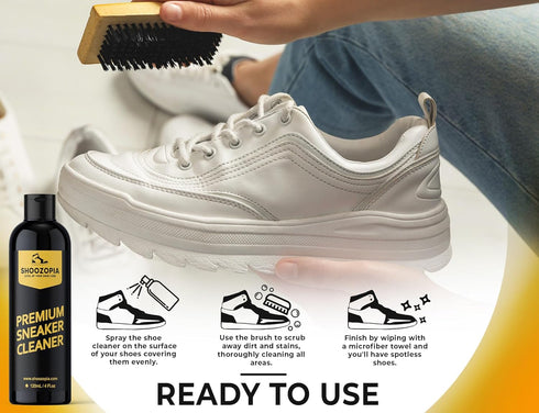 Sneaker Cleaning Kit - Shoe Cleaning Kit - White Shoe Cleaner Kit - footwear cleaning kit - Suede Shoe Cleaning kit - Soft Bristle Brush and Micro...