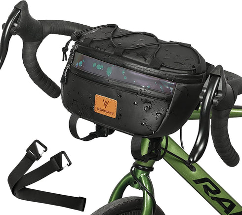 CamGo Waterproof Handlebar Bag for Bike - Cycling Front Storage Basket Bags Multifunctional Small Shoulder Pack for Men & Women (Black)...