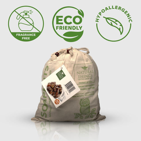 NaturalThings Organic Soap Nuts - Eco-Friendly Laundry Soap Nuts, Hypoallergenic, No Fragrance/Chemicals, 125 Loads Per Pack + 1 wash Bag...