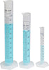 ULAB Scientific Plastic Measuring Cylinder Set, 3 Sizes 10ml 50ml 100ml, PP Material Hexagonal Base, Blue Printed Graduation, UMC1003...