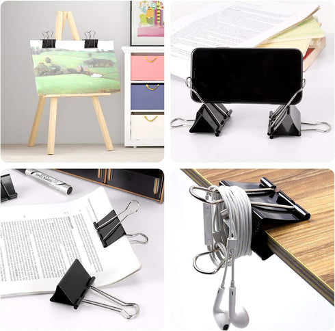 Extra Large Binder Clips 2.4 Inch Length for Office (8 Pcs)...
