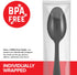 Stock Your Home Individually Wrapped Spoons, 250 Count Heavyweight Plastic Spoons, Plasticware Disposable Spoons Bulk Pack, Individual Wrapped Spo...