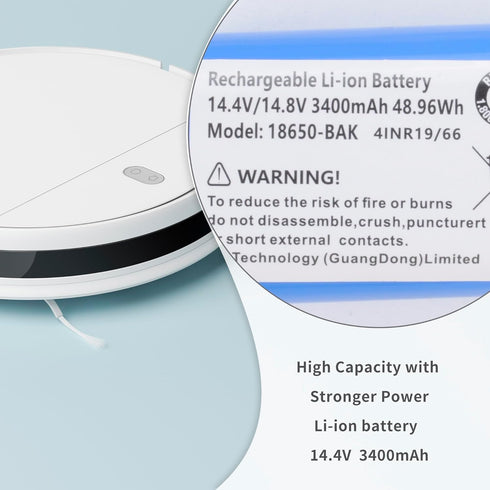 3200mAh RVBAT850 Battery Replacement Compatible for Shark Ion R75, RV761, RV850C, RV1000S, RV851WV, RV871, RV1100VL, RV101AE, UR1000SR, RV700_N, R...