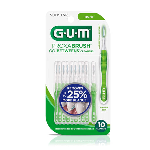 GUM Proxabrush Go-Betweens - Tight - Interdental Brushes - Soft Bristled Dental Picks for Plaque Removal & Gum Health - Safe for Braces & Dental D...