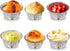 50Pack Disposable Round Aluminum Foil Trays Containers Cake Cup 3.2"x3.2"x1.4" For Kitchen Baking BBQ Make Cake Desserts Make Food For Kids Heat F...