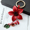Genuine Leather Flower Tassel Keychain Car Keyring Fob Boho Accessorie for Women...