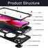 Marrkey Waterproof Case for iPhone 14, Heavy Duty Durable Metal Full Body Built-in Screen Protection Case Shockproof Dustproof Rugged Military Gra...