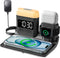 Wireless Charging Station for Apple Devices, 5 in 1 Wireless Charger Stand with Alarm Clock and Light, Charging Dock for iPhone 15 14 13 12 11 X P...