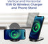 15W Wireless Charger Stand - Double Coil Fast Wireless Charging Station for iPhone and Samsung Galaxy Series - Auto-Off Feature - No Adapter Inclu...