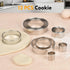 Round Cookie Press Set, 12 Graduated Circle Pastry Press, Heavy Duty Commercial Grade 18/8 304 Stainless Steel Cookie And Dough Press...
