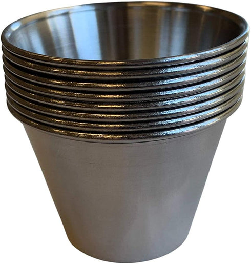 Stainless Steel Sauce Cups 2.5 oz Ramekins for Condiments Dipping Portions (8)...
