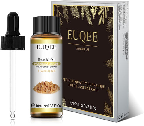 Frankincense Essential Oil 10 ml Pure Essential Oil with Glass Drop Great for Diffusers,Aromatherapy, Soap & Candle Making, Humidifier - 0.33 Fl o...
