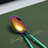 Rainbow Iced Tea Spoons, Kyraton Stainless Steel 7.5" Long Handle Mixing Spoon With Colorful Titanium Plating, Coffee Spoons, Stirring Bar Spoon, ...