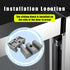 50mm Bathroom Sliding Door Glass Anti-Collision Block Side Guide Rail for Shower Door Bathroom Sliding Door Bumper Shower Room Accessories(4pcs,Gr...
