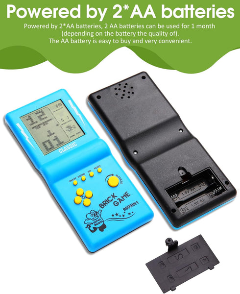 3.5-inch Large Screen Retro Brick Game Console for The 80s/90s Building Block Game Racing/Tank Game Built-in 23 Classic Games Nostalgic Puzzle Chi...