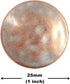 Bezelry 12 Pieces Nostalgic Metal Shank Buttons 25mm (1 inch) (Copper White Patina)...