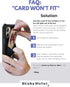 LIFESTYLE DESIGNS The StickyWallet – Premium Spandex Stick-on Phone Wallet Card Holder for any Case – Unique Double Pocket Design + Finger Strap (...
