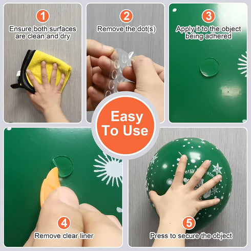 504 Pcs Clear Removable Adhesive Dots, Glue Point Dots for Crafts Balloons Poster, Double Sided Sticky Round Dots (0.39 Inch)...