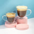 JoyJolt Serene Double Walled Insulated Glasses Coffee Mug (Set of 2) 7.4 Ounces...