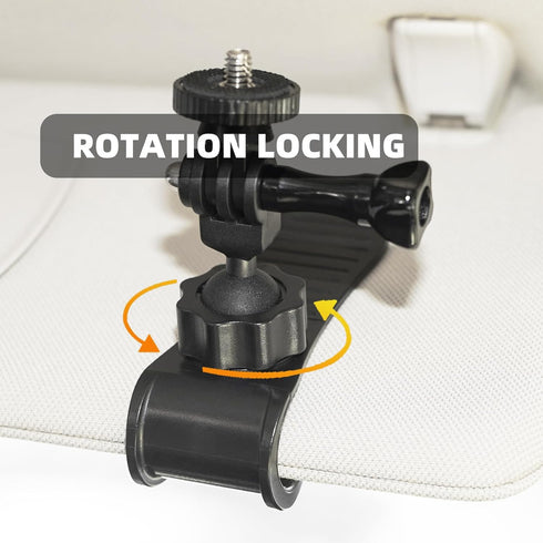 Car Sun Visor Mount for Insta360 X4 X3 X2 DJI Osmo Pocket 3 Action 4 3 Gopro 12 11 10 9 8 7 Car Sun Visor Holder with Phone Clip for Vlog/Video PO...