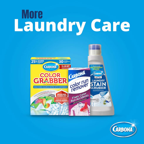 Carbona Laundry Stain Scrubber | Bio-Enzyme Stain Remover | Eliminates Fat, Oil, Blood, Milk, Fruit, Ketchup, Vegetables & Baby Food Stains | Save...