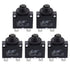 3 Amps Thermal Circuit Breakers, 125/250V AC 32V DC Push Button Manual Reset Overload Protector Circuit Breaker Switch 3A 5 Pack...