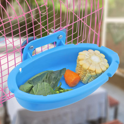Bird Bath for Cage- Small Tub Bowl for Hang Inside Cage Birdbath Shower for Parrot/Parakeets/Cockatiels/Canary/Budgerigar (Blue)...