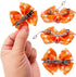 PET SHOW Bowknot Dog Hair Bows with French Barrette Clips Pet Puppies Yorkie Teddy Grooming Hair Accessories Pack of 10 (Paw Bone Printed)...