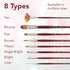 Princeton Velvetouch Filbert Brush, Long Handle, Size 4 - Professional Artist Brushes for Mixed Media, Acrylic, Oil...