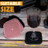 IYYI Silicone Coasters Set of 6, Drink Coasters with Holder, Non-Slip Cup Mat, Deep Tray Absorbent Coaster, Heat Resistant Countertop Protection (...