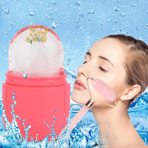 Facial Skincare Ice Roller Mold-Ice Roller for Face and Eye?Beauty Cube Brighten Skin &Enhance Natural Glow &Remove Fine Lines?Facial Beauty Ice R...