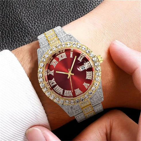 Unisex Watch Fashion Crystal Diamond Watch Mens Womens Quartz Analog Watch Stainless Steel Big Face Wrist Watch...