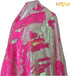 2021 Shimmer Mermaid Neon Pink Iridescent Sequin Fabric Reversible Elegant Fabric Flip Up Sequin Fabric by The Half Yard for DIY...