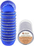 Gifbera Mini Foil Cupcake Liners Metallic Wrappers Muffin Baking Cups 300 Count, Navy Blue...