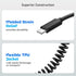 Cable Matters USB to USB C Coiled Cable with 3A/15W Fast Charging 1-4 Feet, Support Apple CarPlay, Android Auto, Coiled USB A to USB C Cable, for ...