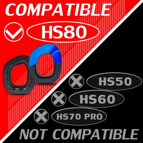 HS80 Cooling Gel Ear Pads Compatible with HS80 Headset I Thicker Enhanced Memory Foam with Breathable Mesh by DIMOST...