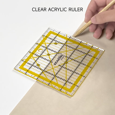 Patchwork Quilting Ruler, Non-Slip Acrylic Sewing Ruler for Cutting Fabric, Quilting Squares Ruler, 5 x 5 Inch…...