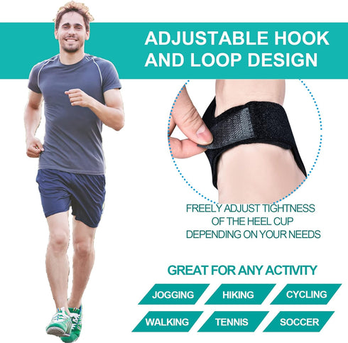 Heel Protectors(4Pcs), Heel Cups for Heel Pain, Heel Cushion for Plantar Fasciitis, Heel Pads Great for Heel Pain Relief, Achilles Tendinitis, Bon...