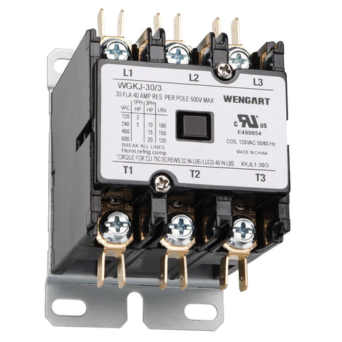 HVAC Contactor,120VAC Control compressor and Fan Motor,Safe and Reliable,Efficient and Energy-saving,Long Service Life (3Pole_30Amp)...