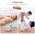 Vegan Leather Baby Changing Mat - Wipeable Portable Changing Pad 2 Pack, Foldable Travel Changing Mat for Baby, Newborns (Rainbow&Elephant,15.75"*...