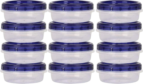 HomeyGear 12 Pack Small Twist Top Food Storage Containers Leak Proof, Airtight Storage Canisters with Screw & Seal Lids BPA Free, Stackable, Reusa...