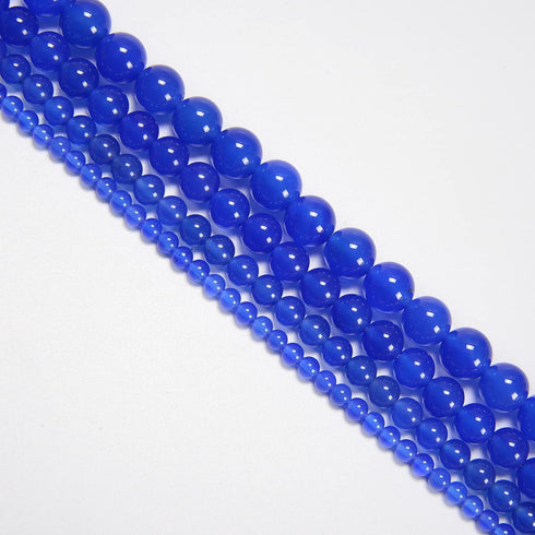 10mm Original Blue Agate Loose Semi Precious Beads Round Smooth Gemstones SpacerBeads for Jewelry Making 100PCS (10mm 100Beads, Blue Agate)...