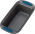 Rachael Ray Yum-o! Bakeware Oven Lovin' Nonstick Loaf Pan, 9-Inch by 5-Inch Steel Pan, Gray with Marine Blue Handles...