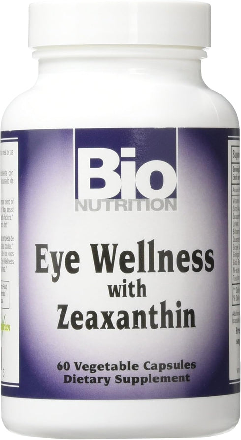 Bio Nutrition Eye Wellness 60 Vegetarian Capsules | Zeaxanthin | 60 Servings per Bottle | Supports Eye and Vision Health | Vitamin A & Zinc...