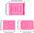 3 Pieces Pink Picture Frames Silicone Mold for Cake Decorating Sugar Gum Paste Chocolate Cookies Resin Polymer Clay...