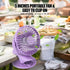 Portable Clip Fan Battery Operated,3 Speeds USB Rechargeable Mini Table Fan with Strong Airflow,360°Rotation Ultra Quiet Personal Desk Fan for Hom...