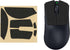 kwmobile Mouse Grip Tape Compatible with Razer DeathAdder V3 Pro Grip Tape - Non-Slip Faux Leather - Black...