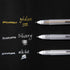 RVOGJP 3 Colors Gel Pen Set - White, Gold and Silver Gel Ink Pens for Black Paper Drawing, Sketching, Illustration, Card Making, Bullet Journaling...